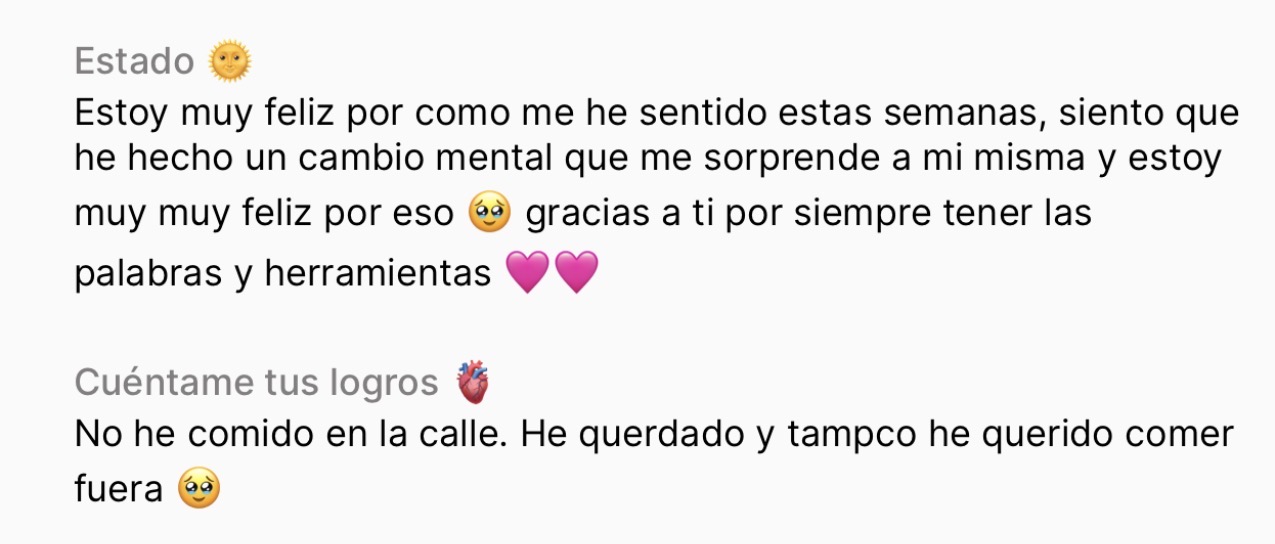 Testimonio de Sara